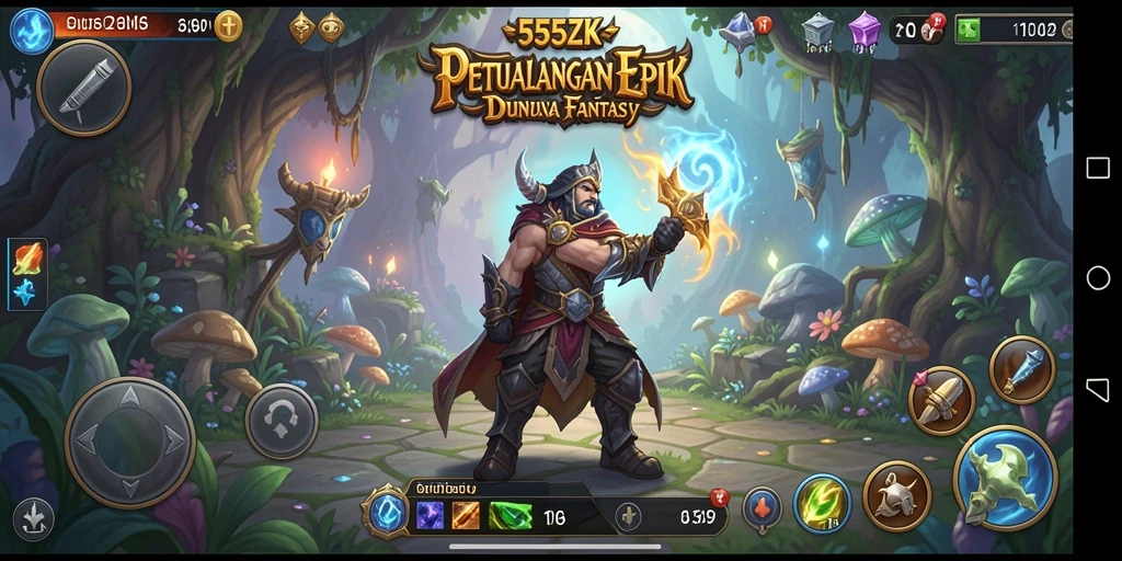Tampilan gameplay RPG 555ZK yang menarik dan seru.