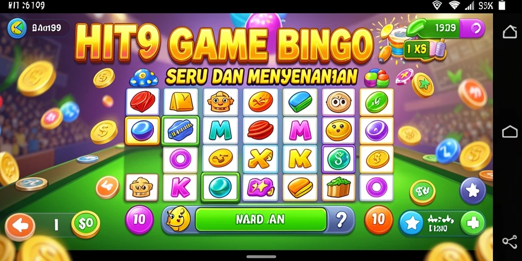 Tampilan gameplay HIT9 yang menarik saat bermain Bingo.