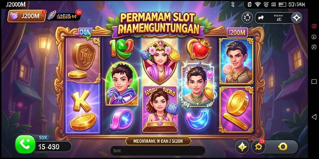 Tampilan gameplay J200M dengan grafis slot yang menarik.