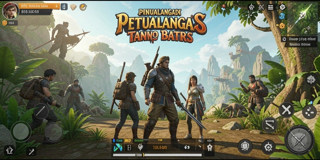 Tangkapan layar menunjukkan petualangan seru di dunia terbuka.