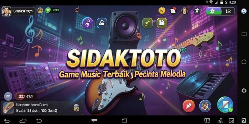 Tampilan gameplay SIDAKTOTO dengan berbagai lagu dan tantangan menarik.