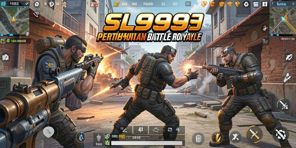 Gameplay seru SL999 dalam pertarungan Battle Royale.